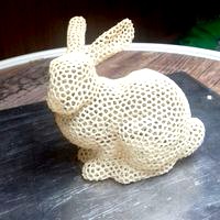 Bunny Voronoi - with support. Rabbit Voronoi with support