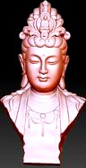 guanyin bodhisattva kwan-yin sculpture for cnc or 3d printer 42