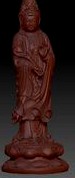 Guanyin bodhisattva Kwan-yin sculpture for cnc or 3d printer