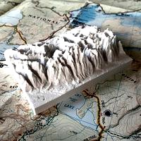 Topographic map of Grand Teton, Wyoming