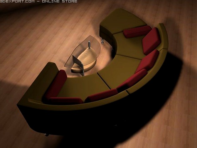 Contemporary sectional 3D Model