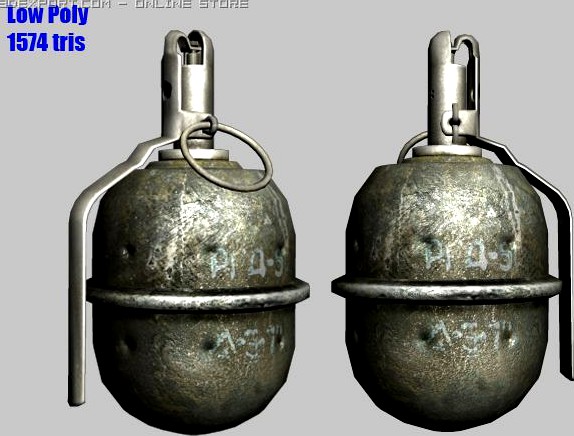 RGD5 Russian hand grenade 3D Model