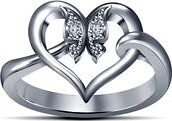 3D Jewelry CAD Model For Heart Ring In JCD Format