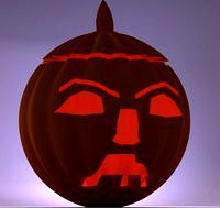 Halloween afraid pumpkin