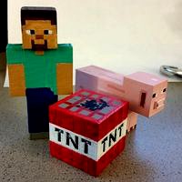Minecraft - Steve, TNT and Pig