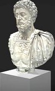 Battleship bust of Marc Aurelius aged