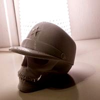 Skull with military cap