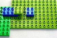 LEGO DUPLO compatible base 8 x 12 - 1/2 height