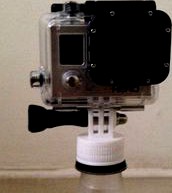 Bottle cap mount for Go Pro