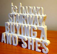 Stairway to Heaven - 3D Printed Art (Led Zeppelin)