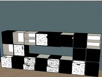 multitude of origami furniture model