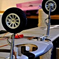 Scale wheels and tires for ESM P-51 Mustang