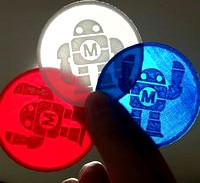 Maker Faire Robot (coin and key ring)