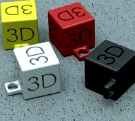 3D Cube Keychain