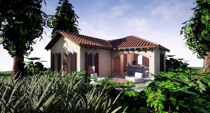 SHC Spanish Modern House 1 Without Furniture