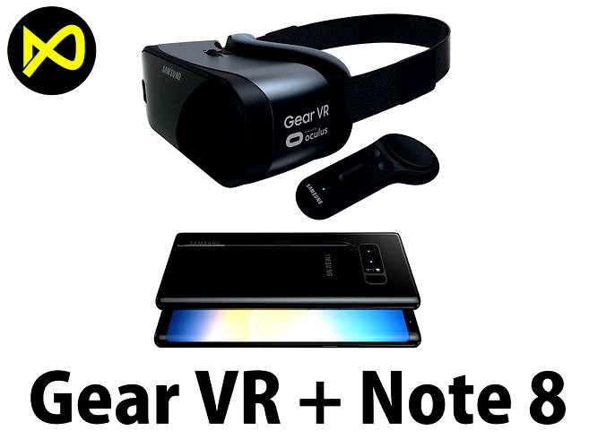 Samsung Gear VR And Controller And Galaxy Note 8