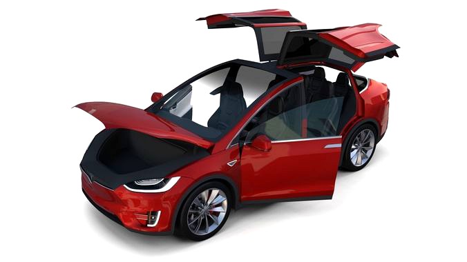 Tesla Model X Red with interior