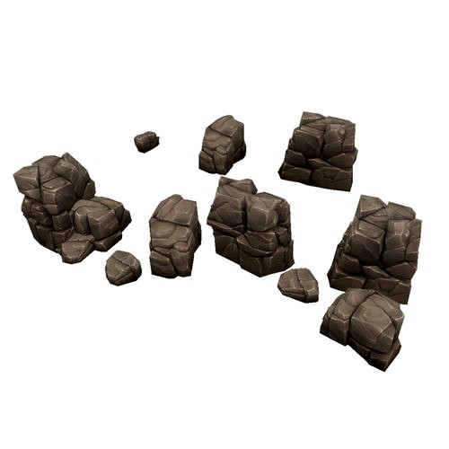 Rock Formation 03  - Low Poly Hand Painted