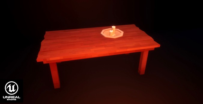 Low Poly Pixelated Table 64x64