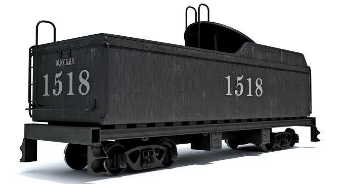 Black Railway Coal Carrying Car Steam Train