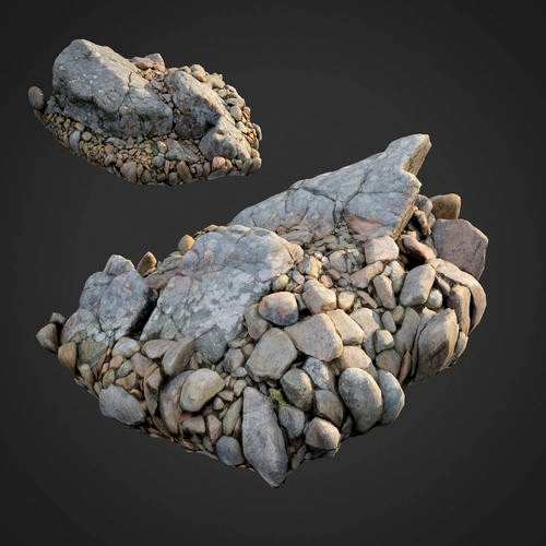 3d scanned nature stone 037