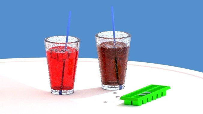 Cold Drinks with Ice Cube Tray