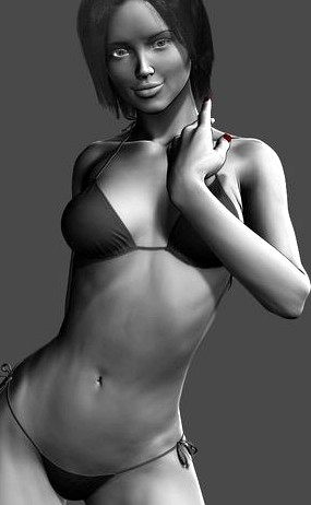 Realistic Posed Woman Zbrush HD