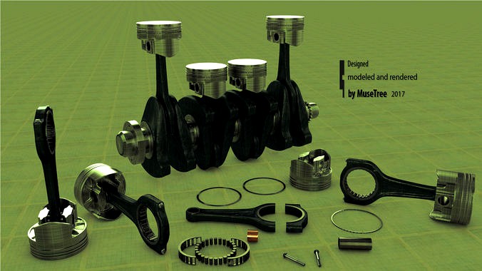 Pistons  crankshaft set