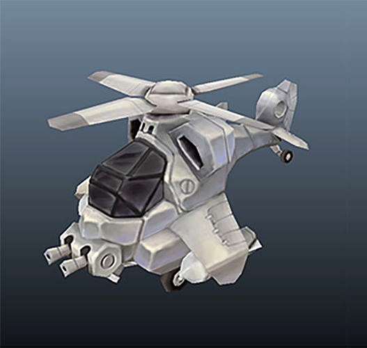 Micro Heli - Low Poly Hand Painted