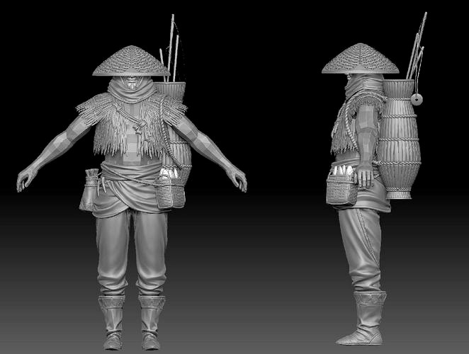 fisherman ZBrush raw file