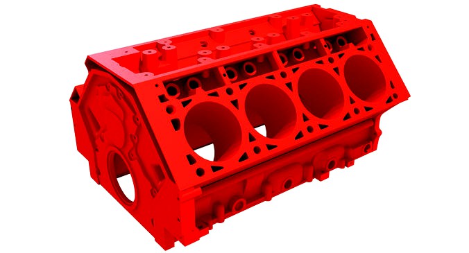 Printable V8 Engine Block