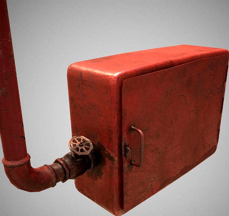 old fire hose box