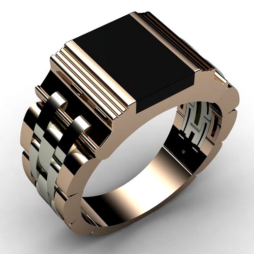 ring with onyx stl file | 3D