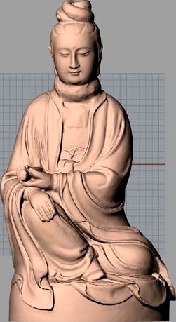 Chinese Sculpture Model Guanyin bodhisattva Kwan-yin 023