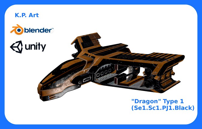 Spaceship Dragon Type 1 Se1-Sc1-PJ1-Black