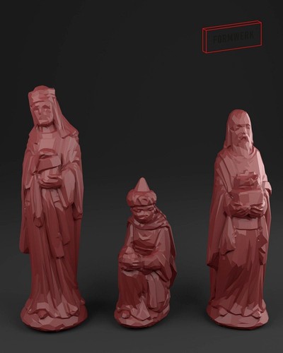 Three holy kings - Christmas Crib figurines