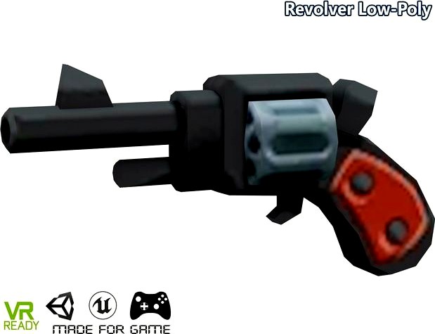 Revolver Low Poly