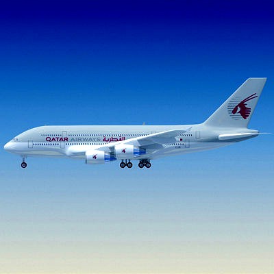 Qatar Airways 3D Model