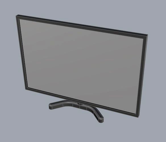 Computer desktop flat screen 3d model