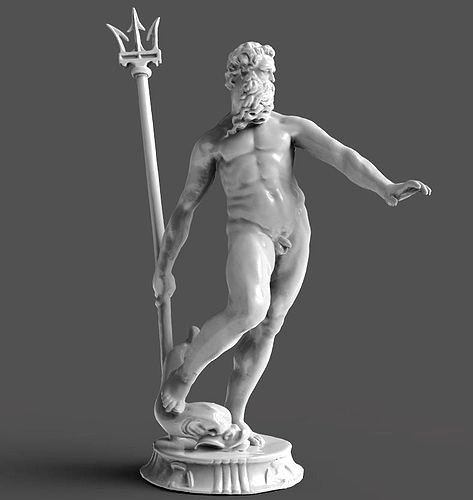 Sea God statue | 3D