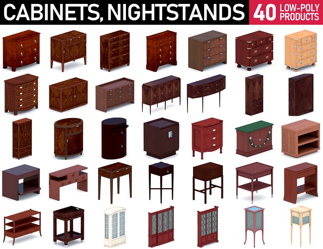 Cabinets and Nightstands Collection
