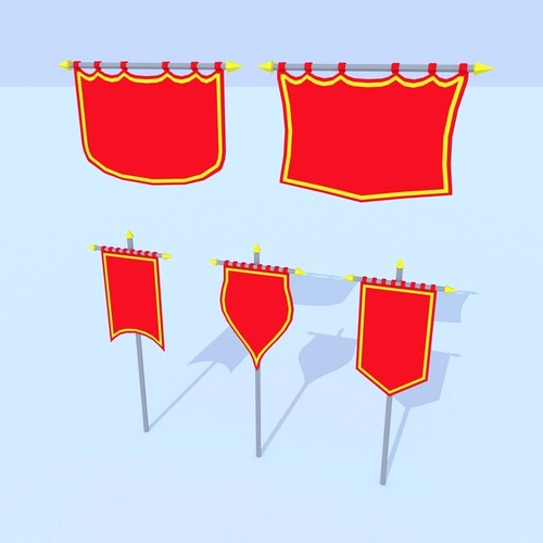 LowPoly Cartoon Banners