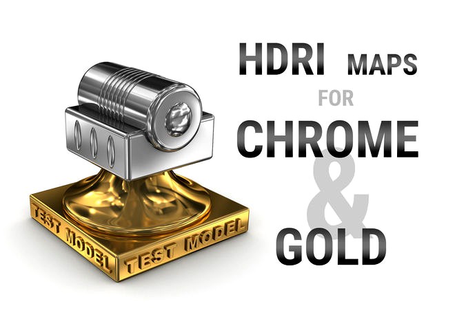 HDRI maps for chrome and gold metal surface