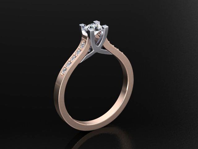 Engagement Solitary Ring  | 3D