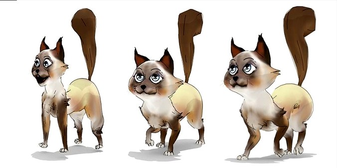 Whiskers - Rigged Cat Cartoon Model