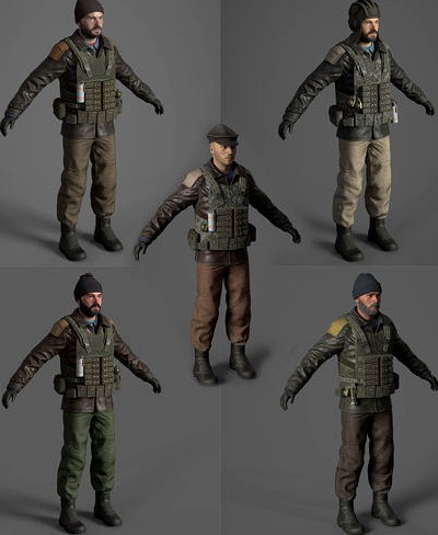 Terrorist 3d model pack