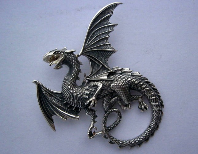 Whitby wyrm Dragon pendant | 3D