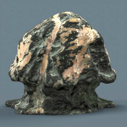 Mushroom shaped Vainy Green Rock