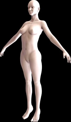 Nude Female Body 3D Model