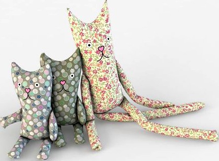 Cat textile toys kids baby room